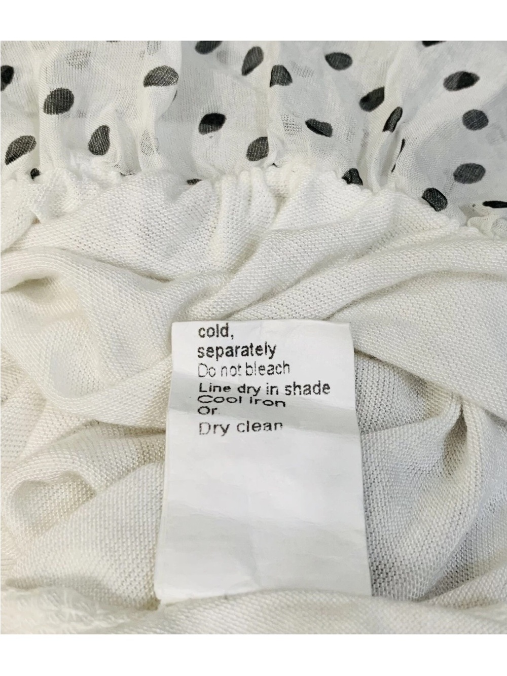 Luisa Ricci White Silk Polka Dot Short Sleeve Blouse S - Picture 11 of 11